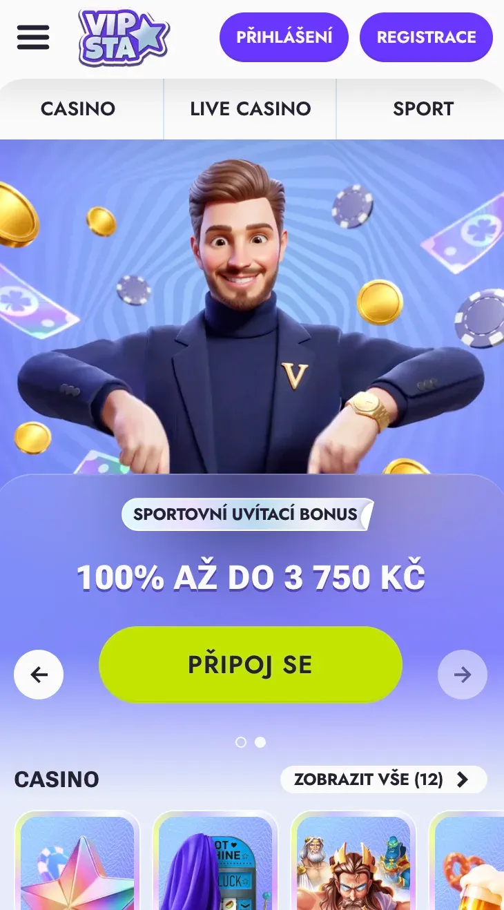 Mobilní hraní ve Vipsta